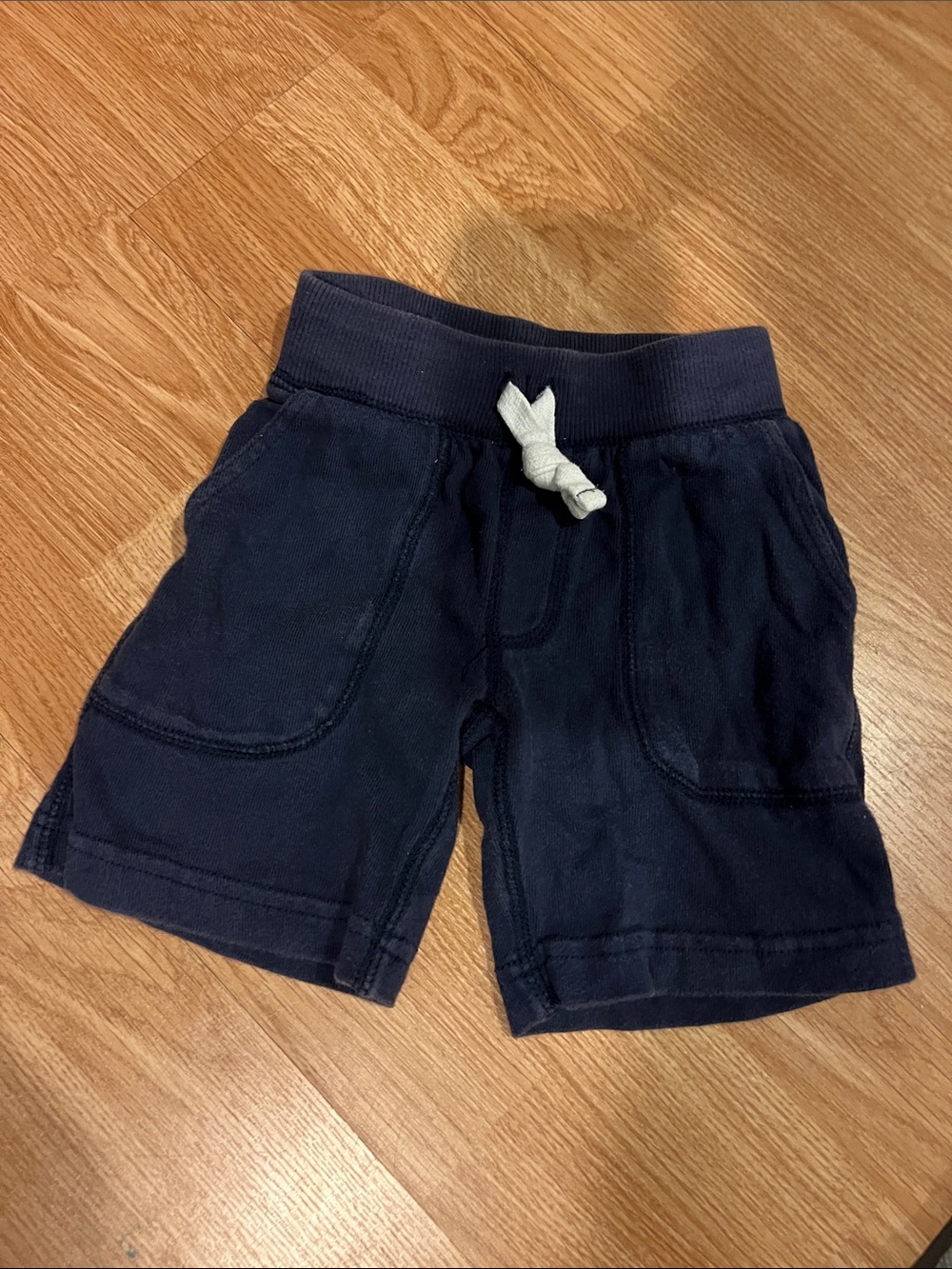 Carter's Navy Knit Shorts with White Drawstring
